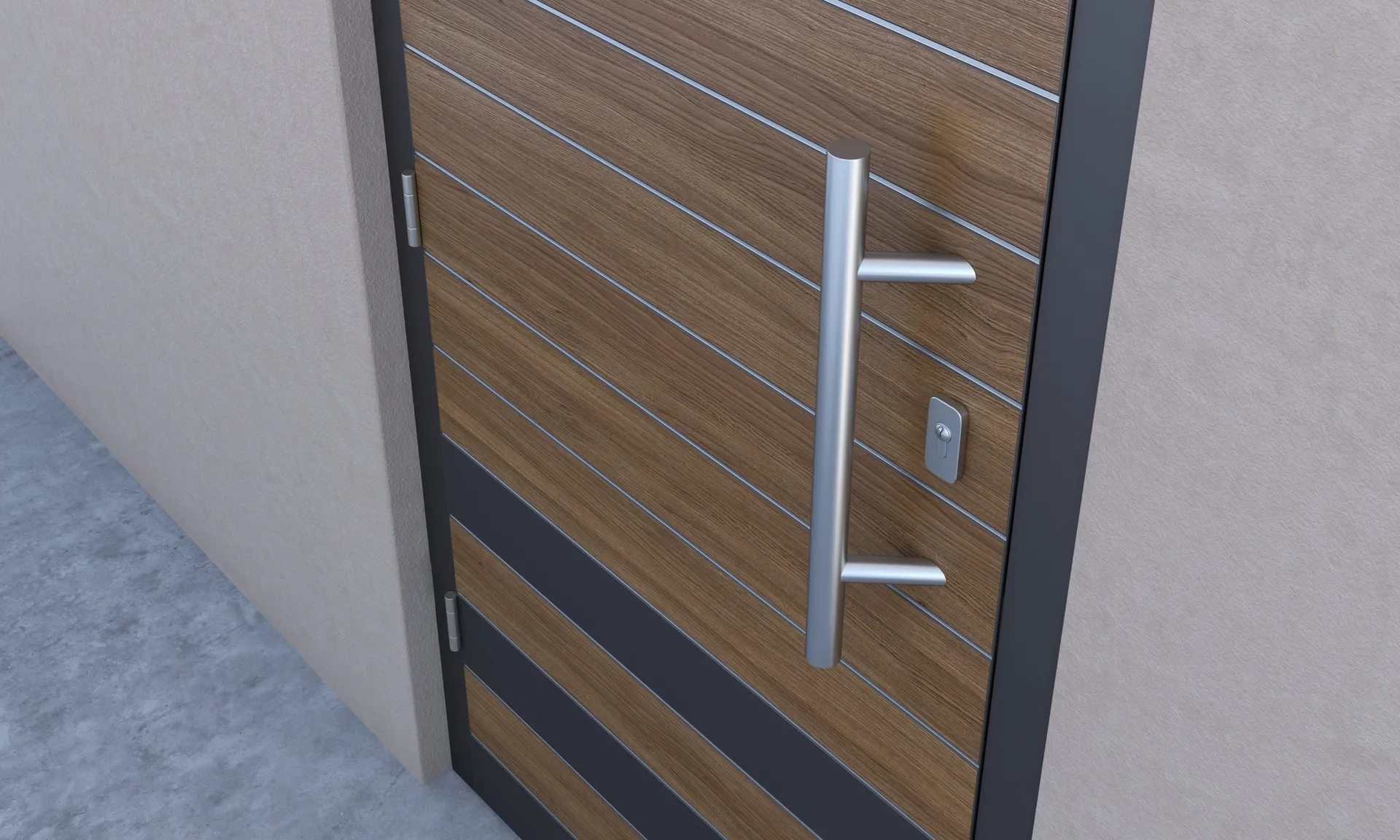 Inox rukohvat IR-1 montiran na ulaznim vratima
