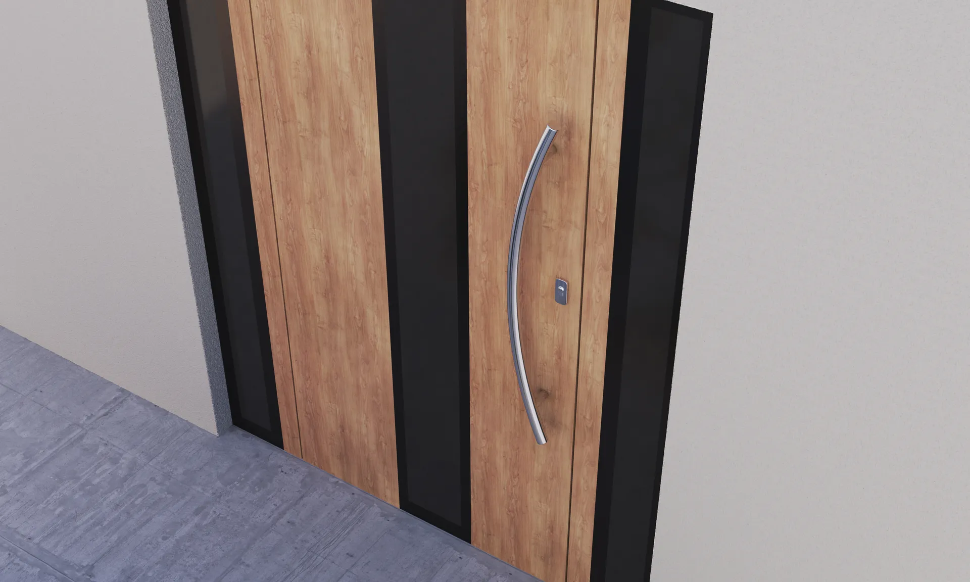 Inox rukohvat IR-3 montiran na ulaznim vratima