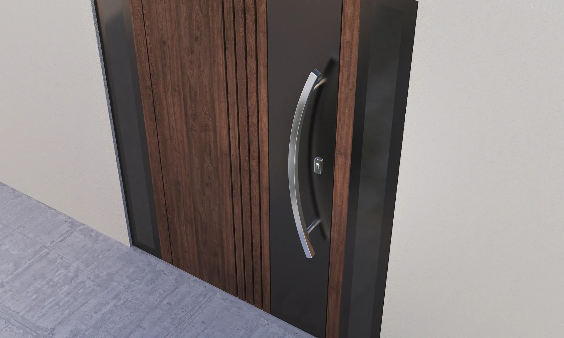 Inox rukohvat IR-4 montiran na ulaznim vratima