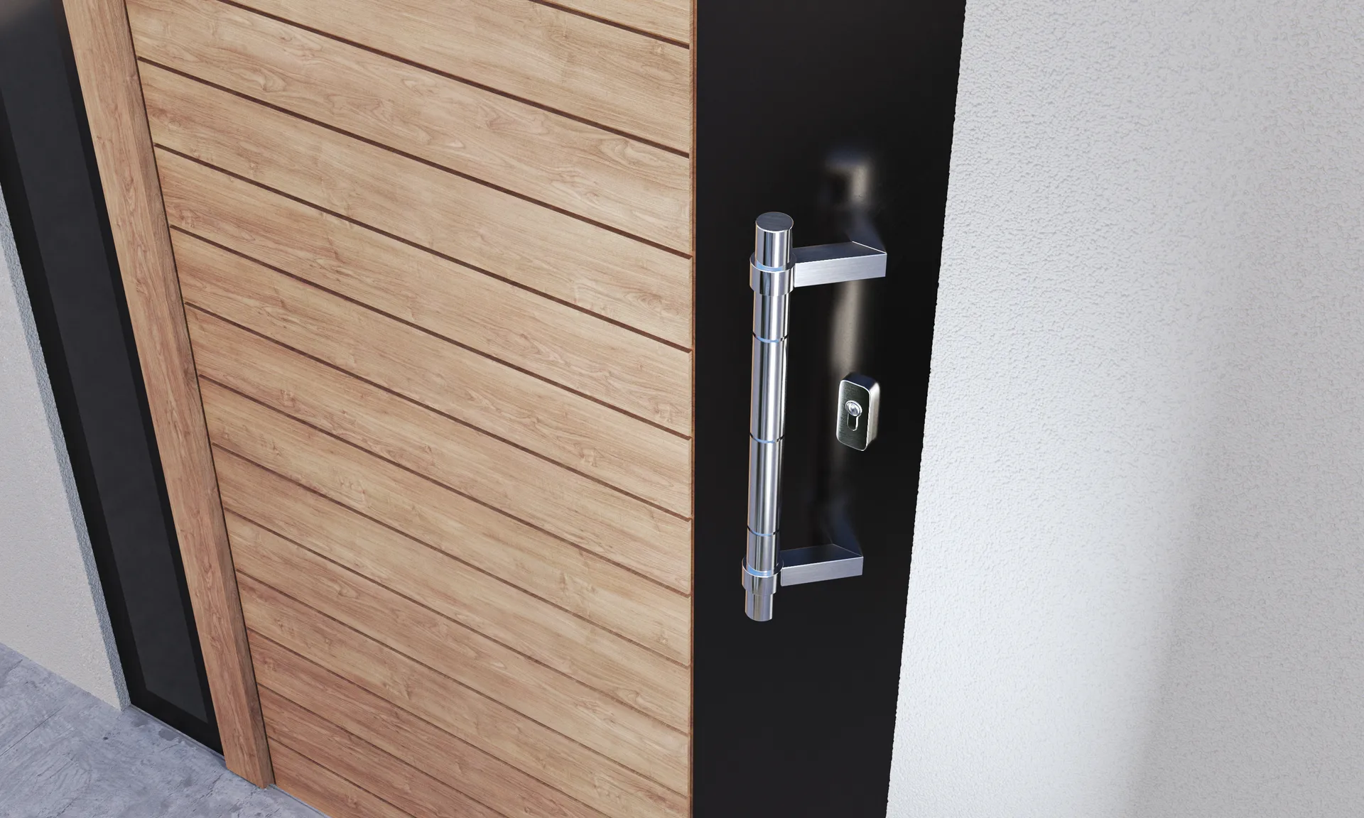 Inox rukohvat IR-5 montiran na ulaznim vratima
