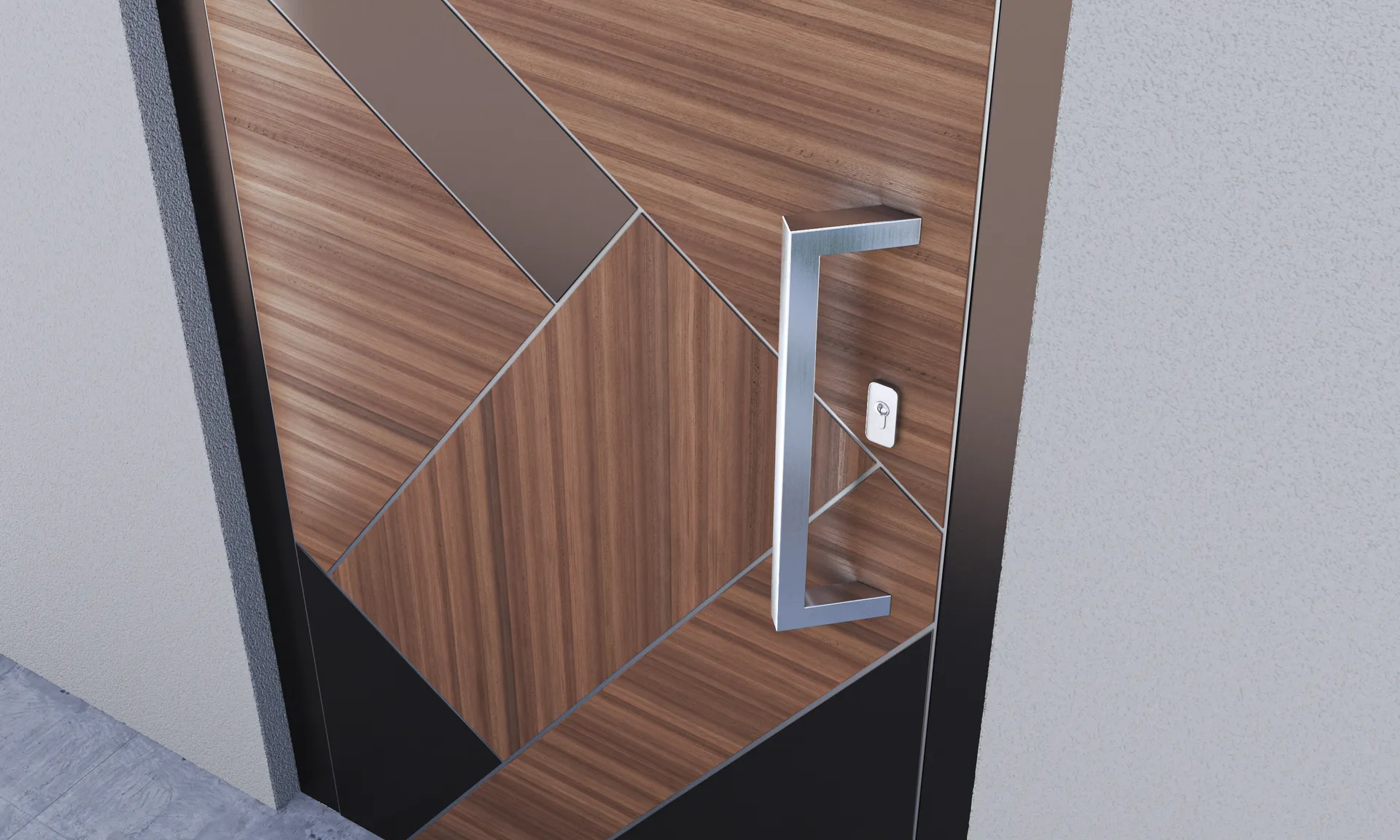 Inox rukohvat IR-7 montiran na ulaznim vratima