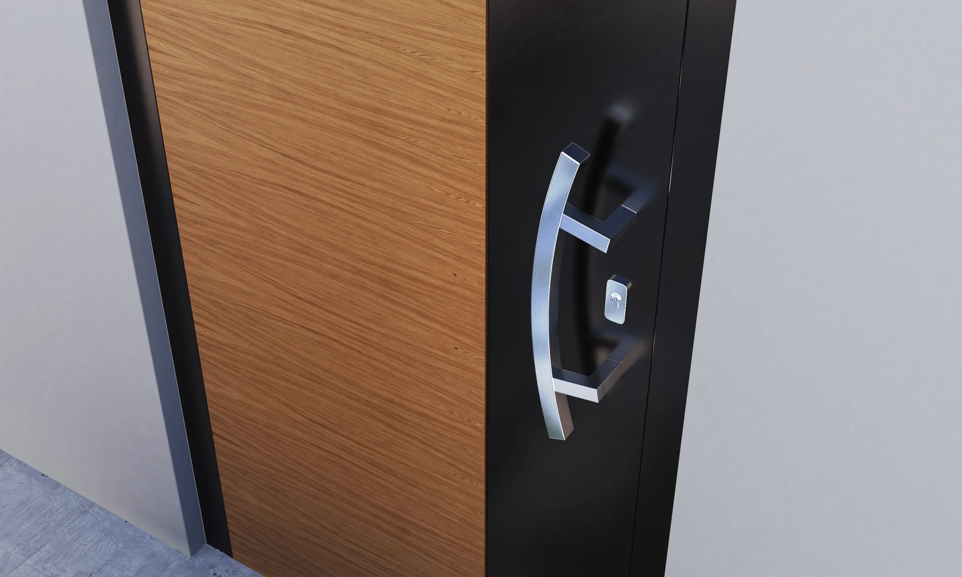 Inox rukohvat IR-9 montiran na ulaznim vratima