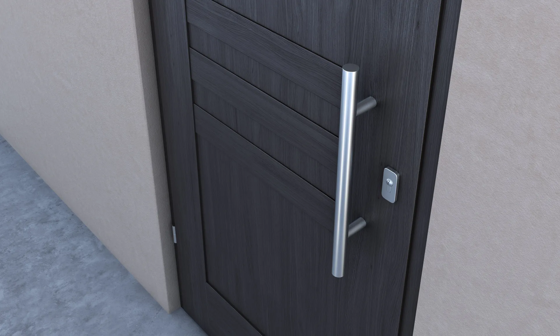 Inox rukohvat RI-5 montiran na ulaznim vratima