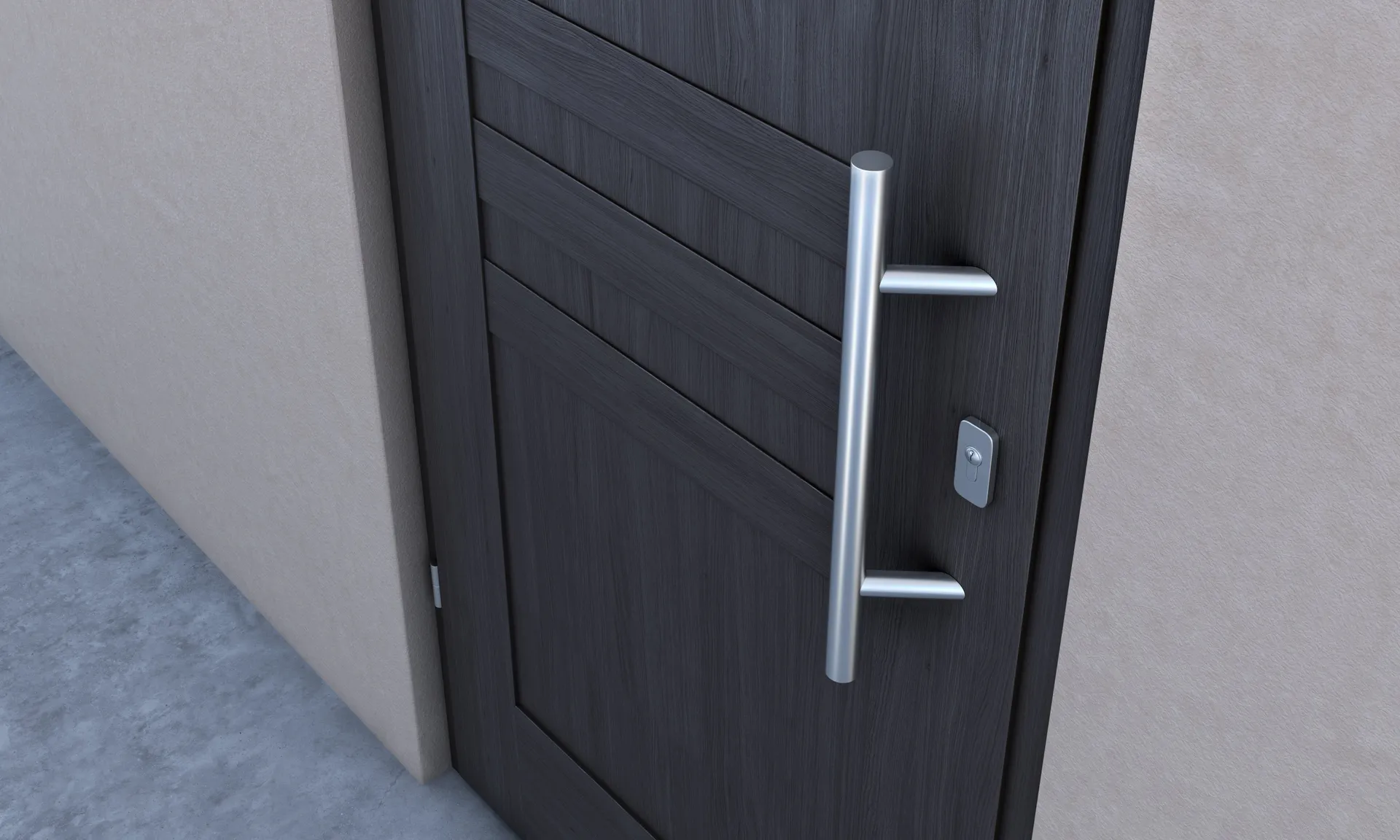 Inox rukohvat RIH-5 montiran na ulaznim vratima